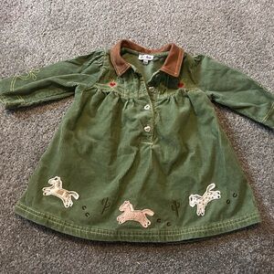 Vintage Horse Corduroy Dress